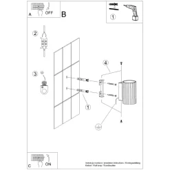 Wandlampe GU10 Modern aus Aluminium klein H: 10 cm in Gold