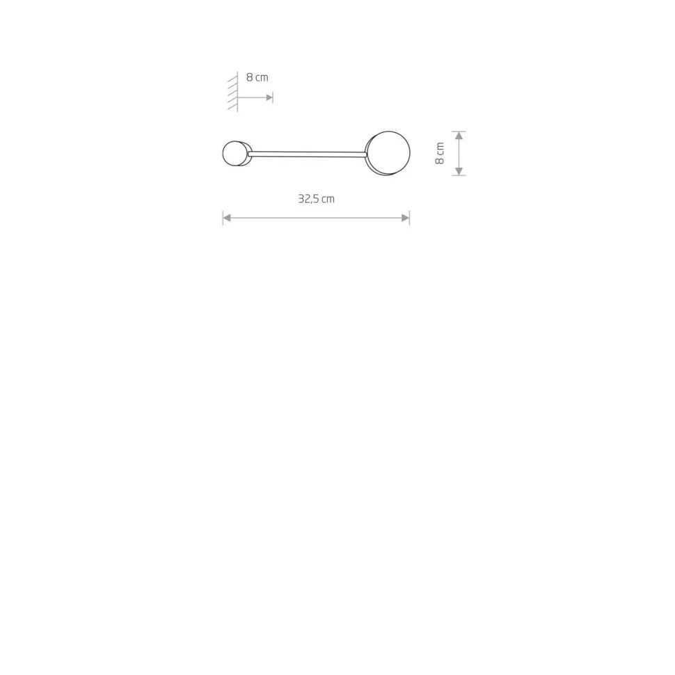 Wandlampe GX53 Schwarz Metall Modern 32,5 cm ONORA