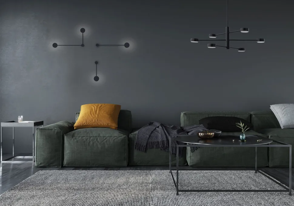 Wandlampe GX53 Schwarz Metall Modern 32,5 cm ONORA