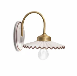 Wandlampe Handarbeit Keramik B: 26 cm E27 Landhausstil
