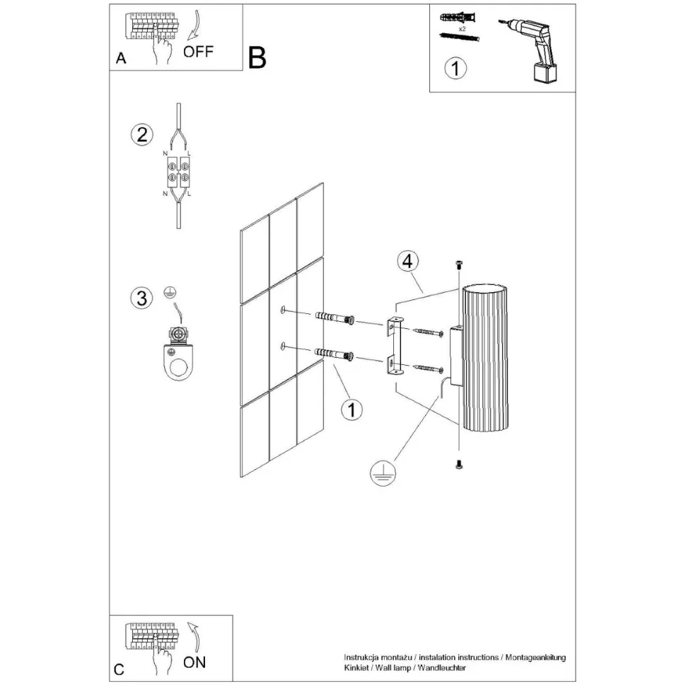 Wandlampe indirekt 2x GU10 H: 20 cm Creme Modern