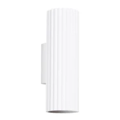 Wandlampe innen klein H: 20 cm Weiß 2x GU10 Up Down Alu