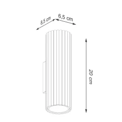 Wandlampe innen klein H: 20 cm Weiß 2x GU10 Up Down Alu