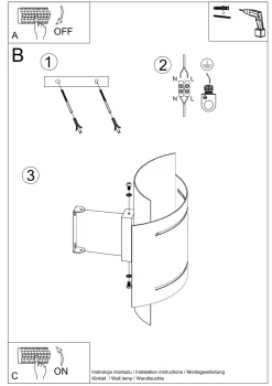 Wandlampe innen Schwarz Metall Up Down indirektes Licht