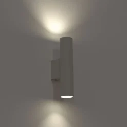 Wandlampe innen Up Down 2-flammig GU10 R35 Hellgrau Metall