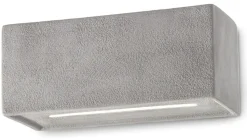 Wandlampe Keramik 25 cm breit Beton-Optik E27 Modern