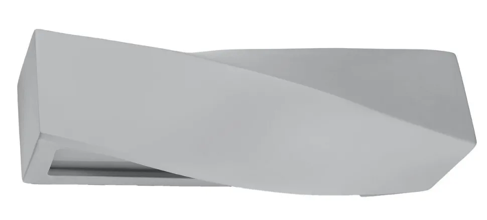 Wandlampe Keramik 42 cm lang Up Down indirekt E27 Grau