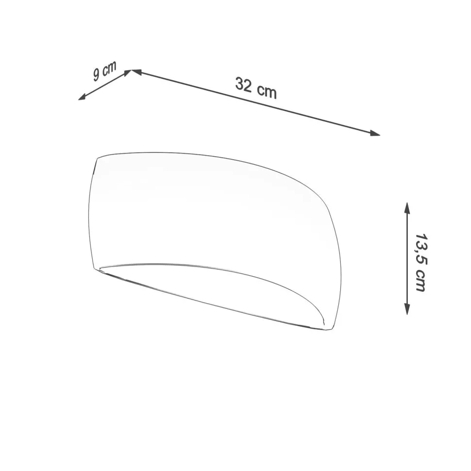 Wandlampe Keramik Up Down indirekt 32 cm Modern G9