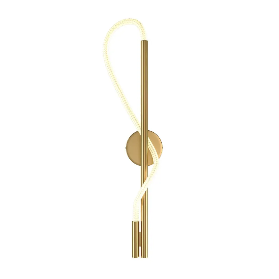 Wandlampe LED Aluminium H: 84,4 cm in Gold Weiß 600 lm