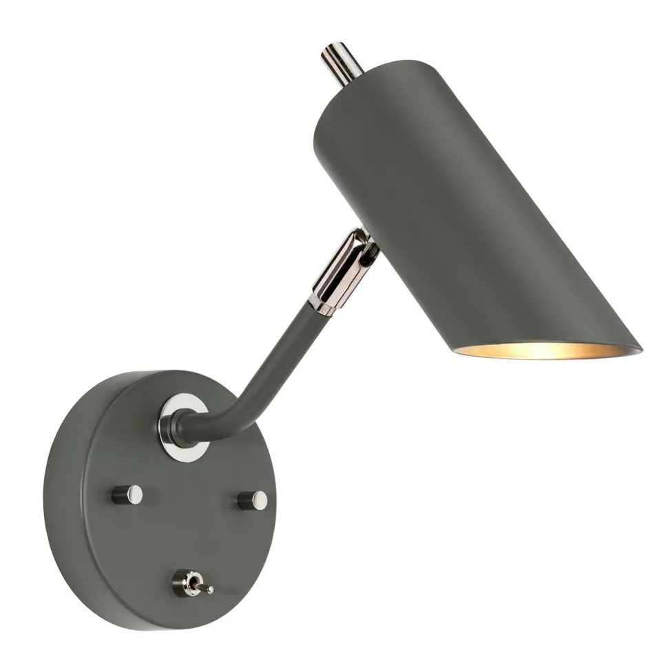 Wandlampe LEYRE Grau Dunkel Nickel Spot Lampe