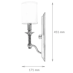 Wandlampe LUANA in Nickel B:11cm Design Lampe