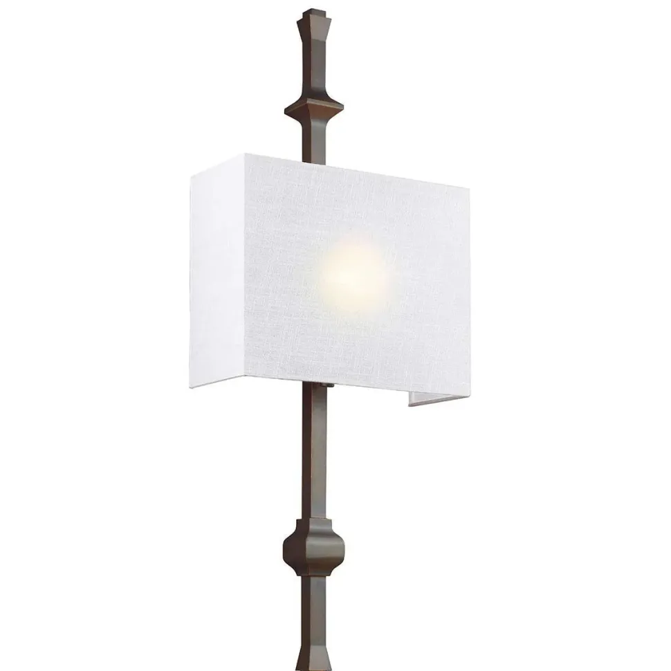 Wandlampe MERLE in Bronze Weiß B:29cm Leuchte