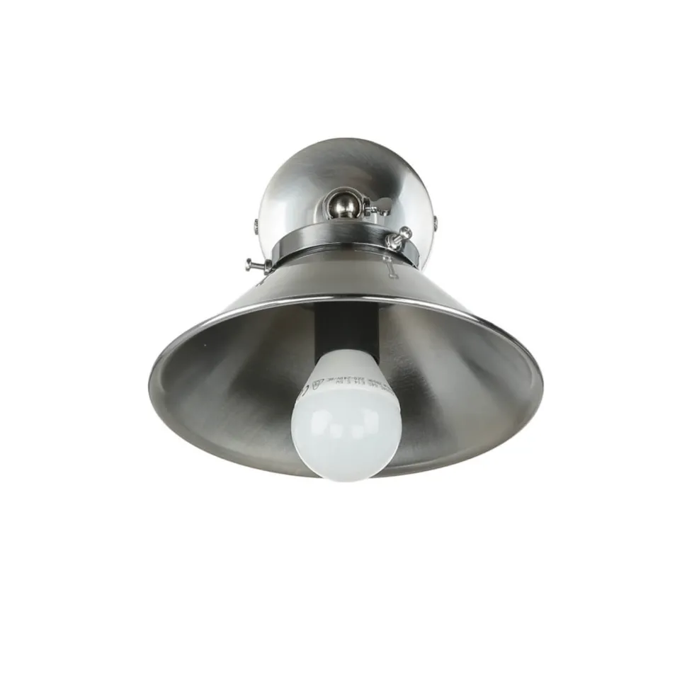 Wandlampe Messing in Silber matt verstellbar E27