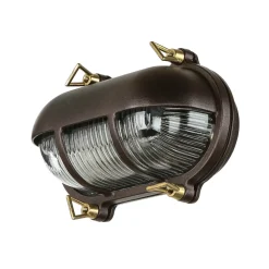 Wandlampe Messing Riffelglas IP64 rostfrei E27 außen