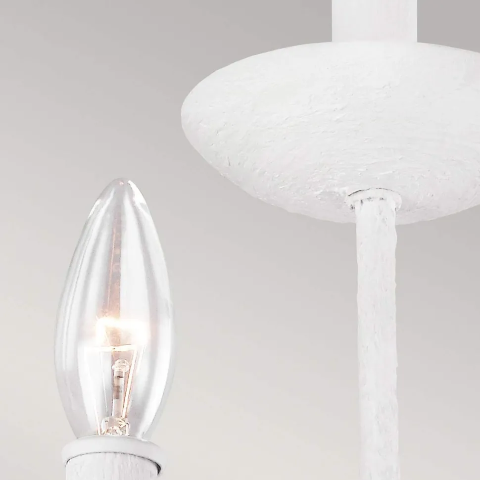 Wandlampe Metall 61 cm hoch Weiß E14 3-flammig EIRA