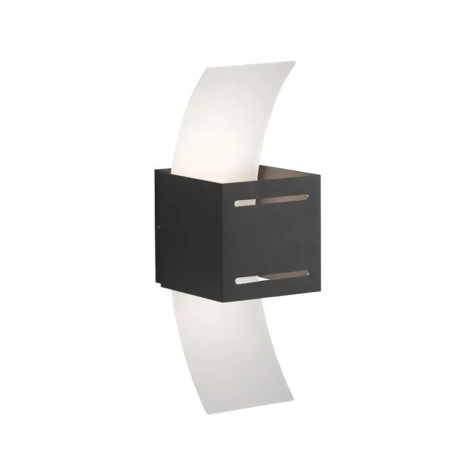 Wandlampe Metall Anthrazit indirekt G9 H:30 cm Modern