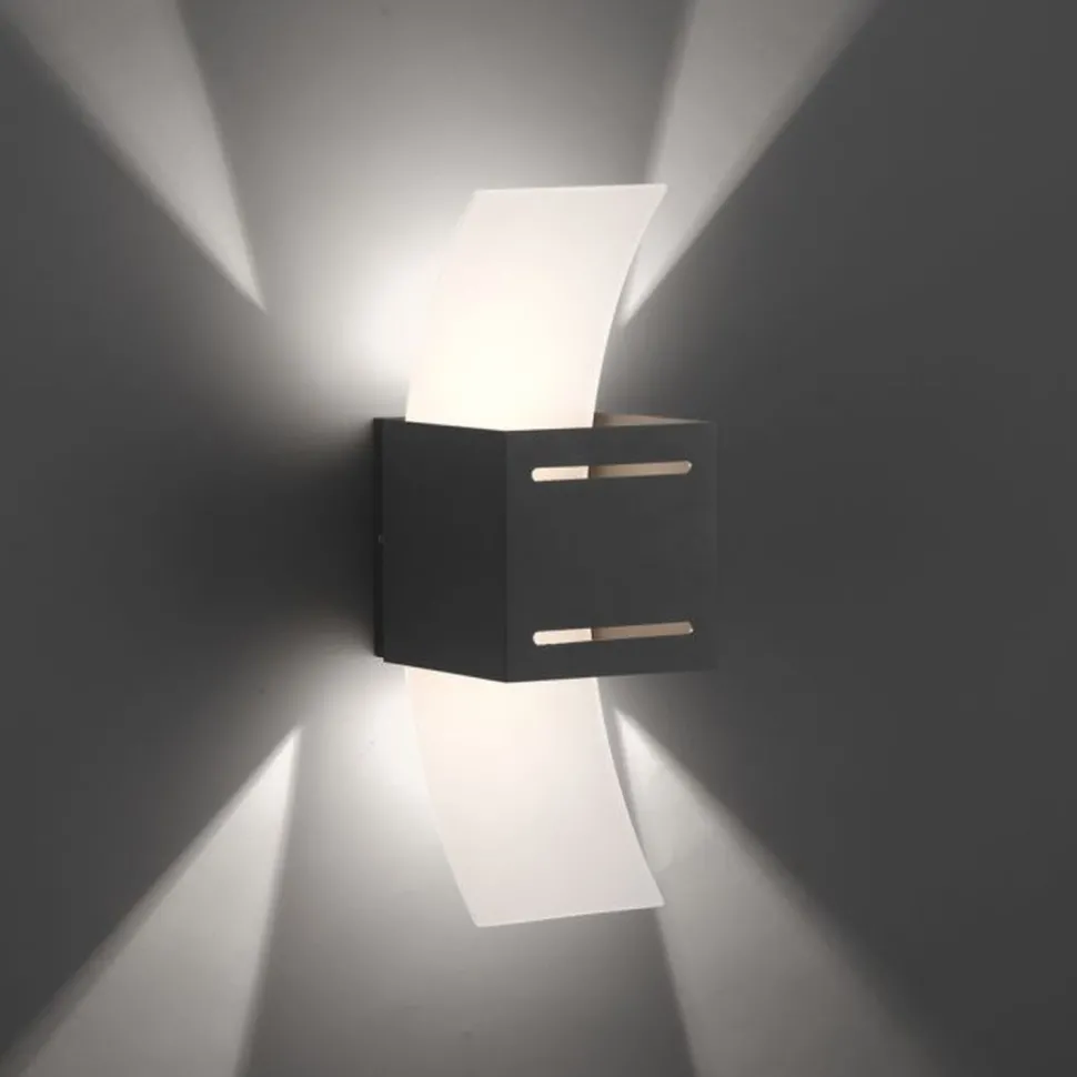 Wandlampe Metall Anthrazit indirekt G9 H:30 cm Modern