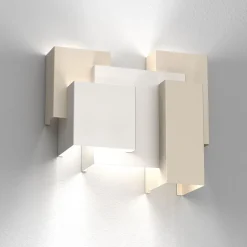 Wandlampe Metall Beige Hellgrau B:36 cm G9 indirekt