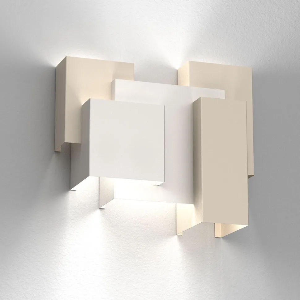 Wandlampe Metall Beige Hellgrau B:36 cm G9 indirekt