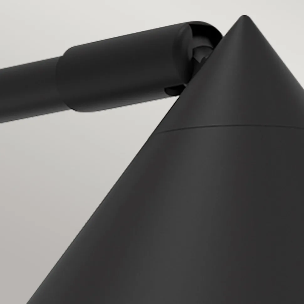 Wandlampe Metall E27 H: 21,3 cm mit Schalter Dimmer Schwarz