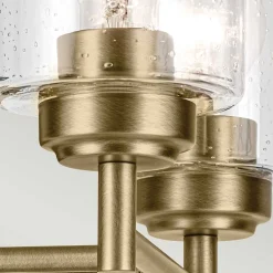 Wandlampe Metall Glas 32,6 cm breit in Messing E27 2-flammig