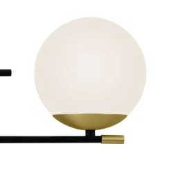 Wandlampe Metall Glas E14 44 cm breit 2-flammig Modern