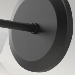 Wandlampe Metall Glas H: 22,2 cm Schwarz Weiß E14 Retro