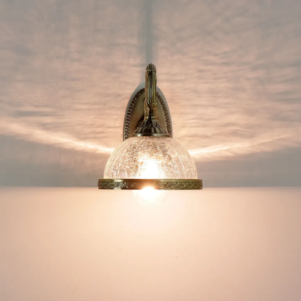 Wandlampe Metall Glas Jugendstil elegant CHARLES