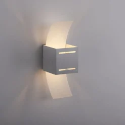 Wandlampe Metall in Aluminium indirekt G9 H:30 cm