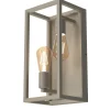 Wandlampe Metall in Beige E27 H:40 cm 2-flammig elegant