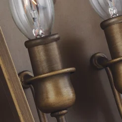 Wandlampe Metall in Messing antik Vintage Rustikal