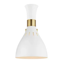 Wandlampe Metall in Weiß Messing E27 Retro Design