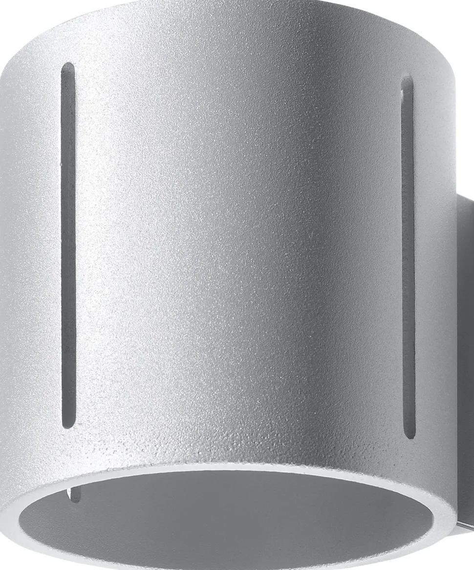 Wandlampe Metall klein H: 10 cm Up Down Grau G9 Flur