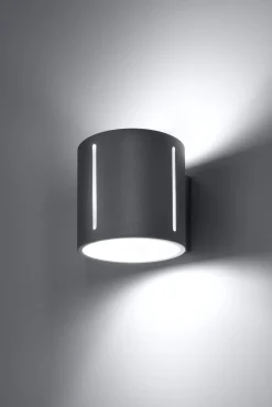 Wandlampe Metall klein H: 10 cm Up Down Grau G9 Flur