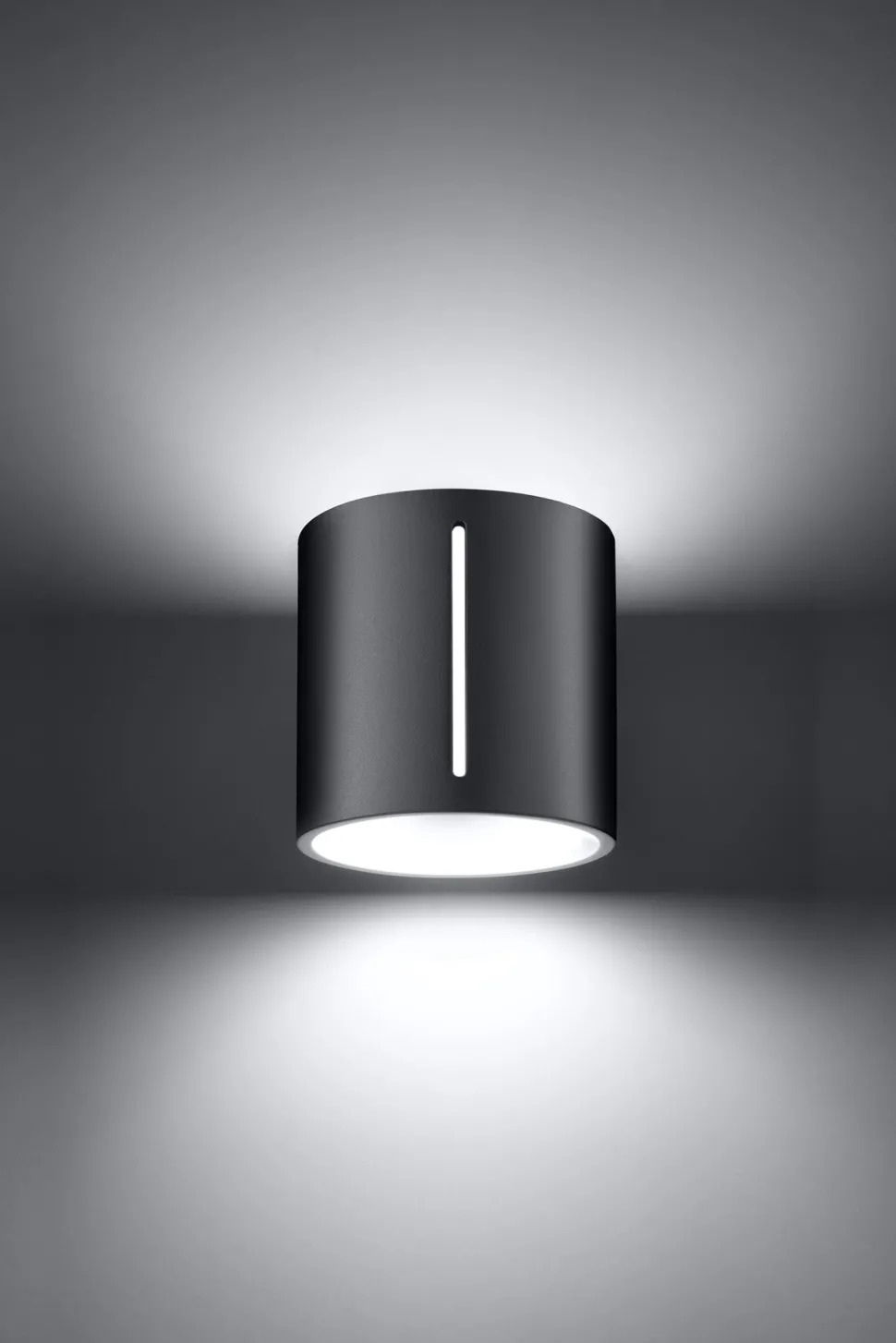 Wandlampe Metall klein H: 10 cm Up Down Grau G9 Flur