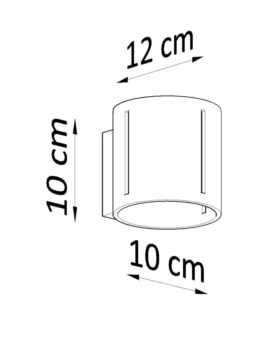 Wandlampe Metall klein H: 10 cm Up Down Grau G9 Flur