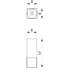 Wandlampe Metall Schwarz Kupfer B:6 cm GU10 akzentuiert
