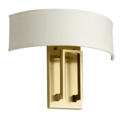 Wandlampe Metall Stoff 38,1 cm breit E14 2-flammig