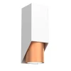 Wandlampe Metall Weiß Kupfer B:6 cm elegant akzentuiert