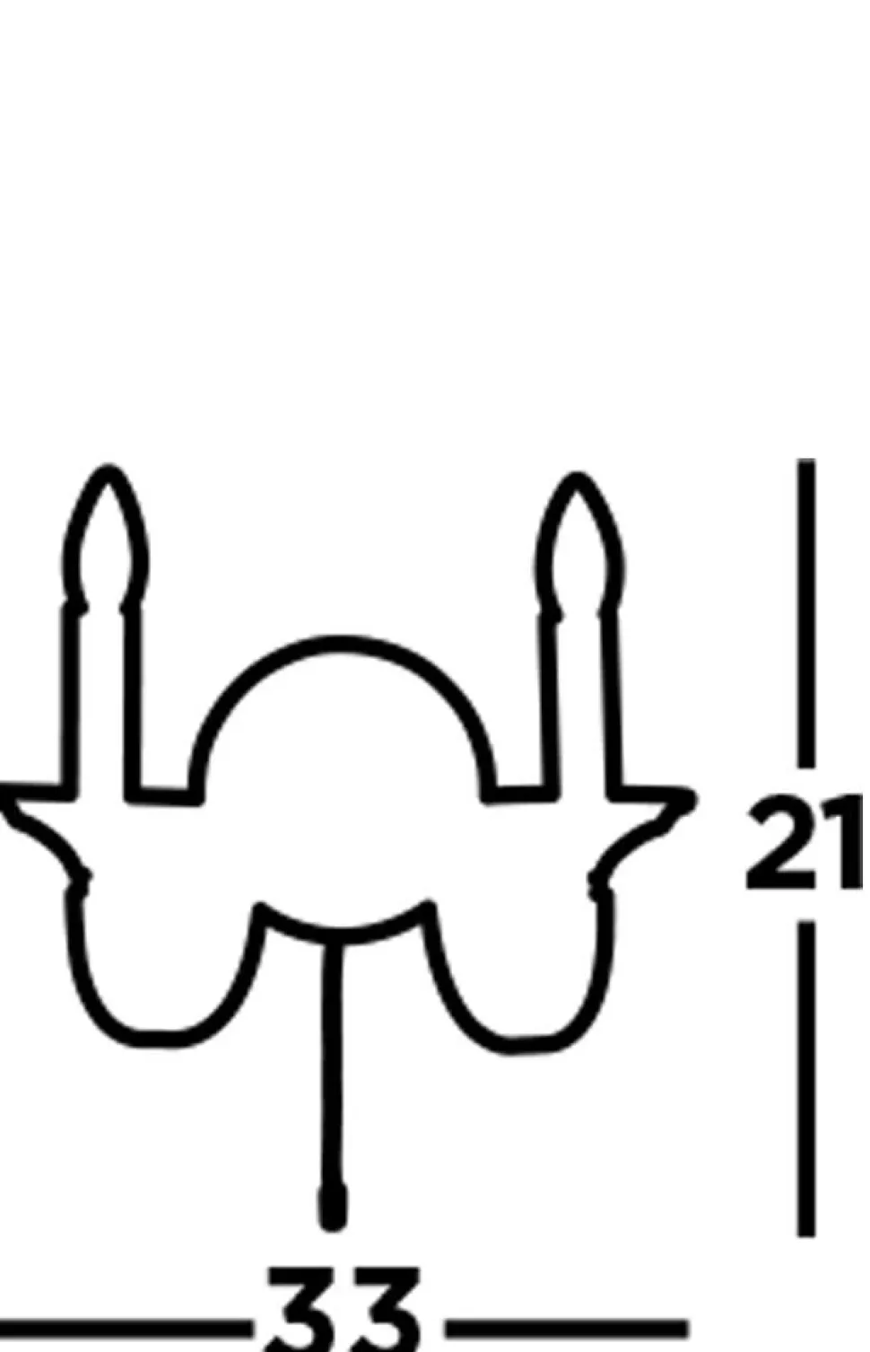 Wandlampe mit Schalter 2-flammig E14 in Bronze B: 33 cm