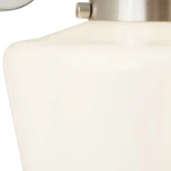 Wandlampe mit Schalter IP44 Silber Weiß Badezimmer