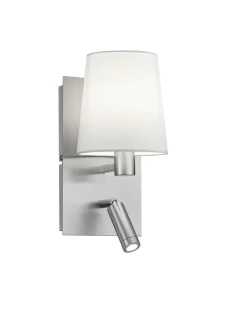 Wandlampe mit Schalter Metall Stoff Leselicht flexibel