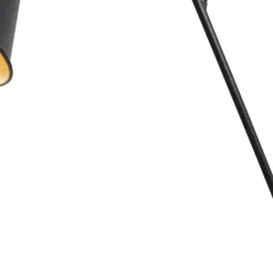 Wandlampe mit Schalter verstellbar Schwarz Gold Gelenke