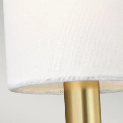 Wandlampe mit Schirm in Messing Weiß Jugendstil