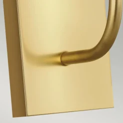 Wandlampe mit Schirm in Messing Weiß Jugendstil