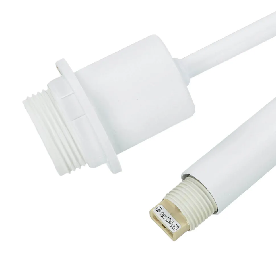 Wandlampe mit Schwanenhals Weiß E27 + G9 H: 50 cm