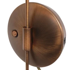 Wandlampe mit Stecker dimmbar Glas Metall inkl. G9