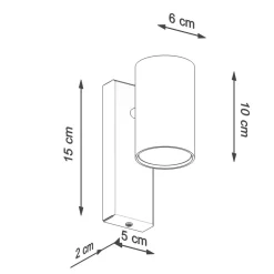 Wandlampe Modern klein Schwarz Metall GU10 Downlight