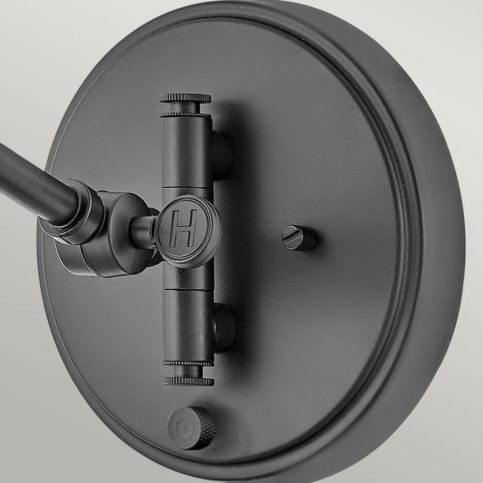 Wandlampe Rattan Metall Gelenkarm schwenkbar E27 zum Lesen