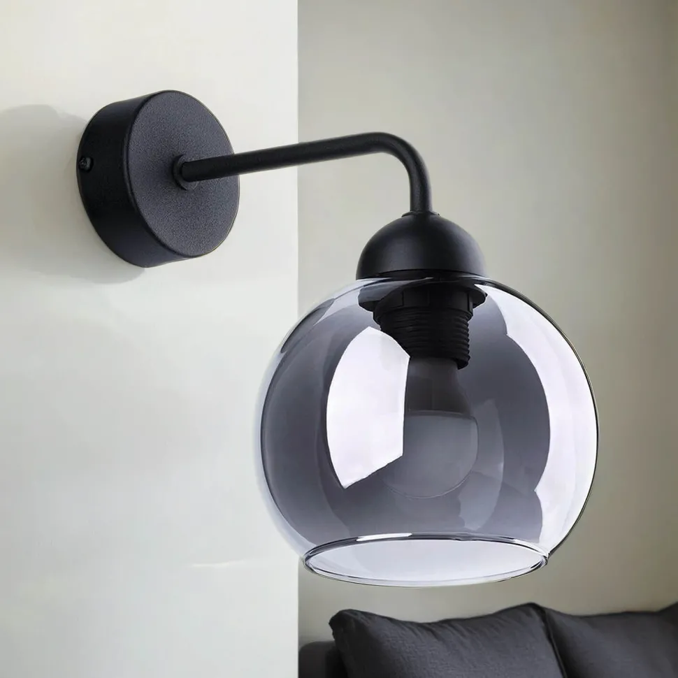 Wandlampe Rauchglas Modern elegant ALPHERG